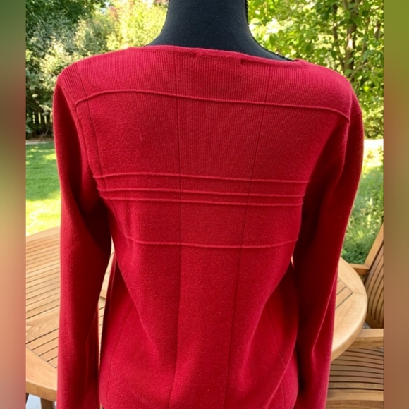 Christopher & Banks EUC Women's Zipper Cardigan, Size Large, Red - Picture 2 of 8